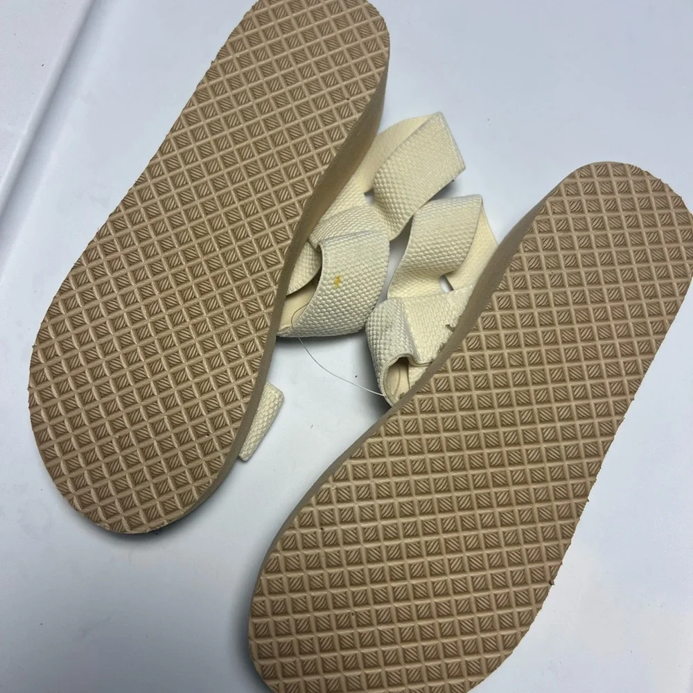 Women's Cream Platform Sandals